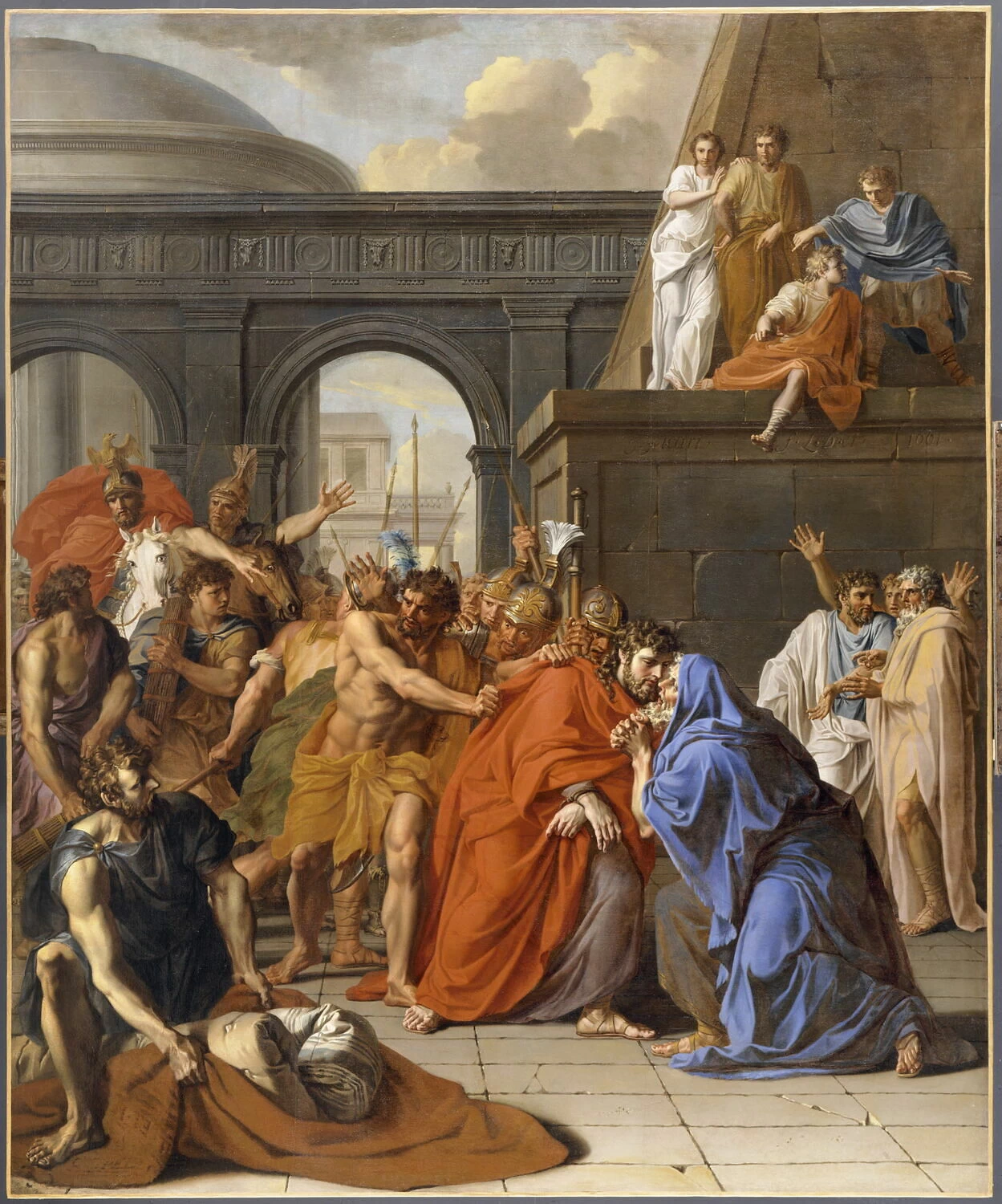 San Giacomo Maggiore, condotto al supplizio, guarisce un paralitico e abbraccia il suo accusatore - Departement des Peintures, Louvre